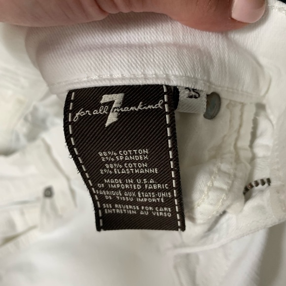 7 for all mankind white skinny jeans - Picture 4 of 6